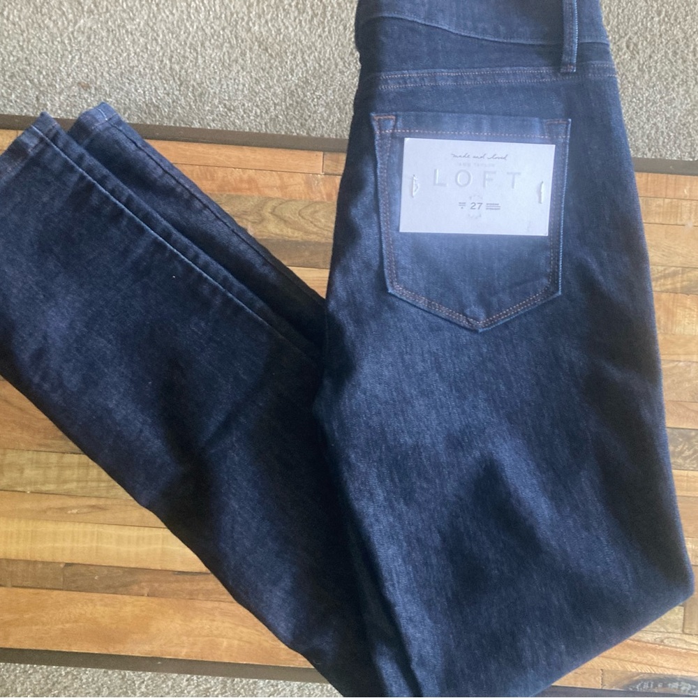 Ann Taylor LOFT Women's Modern Straight Dark Wash jeans